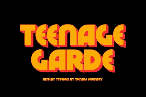 Teenage Garde Demo font