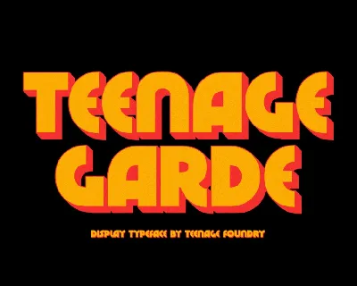Teenage Garde Demo font