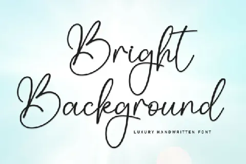 Bright Background Script font