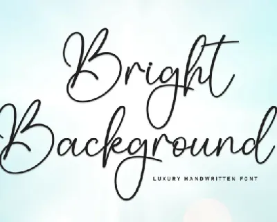 Bright Background Script font