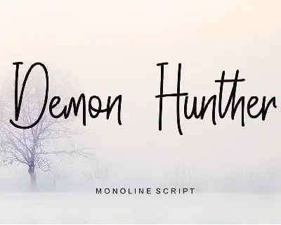 Demon Hunther - Personal Use font