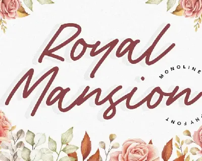 Royal Mansion Monoline Calligraphy font