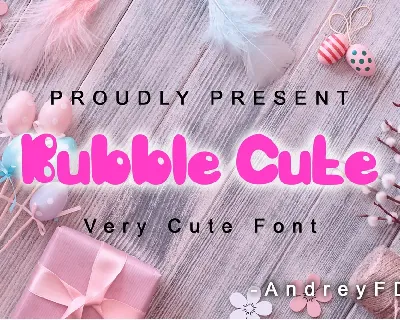 bubble cute font