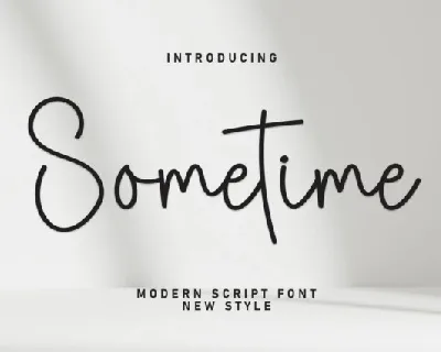 Sometimes Script font