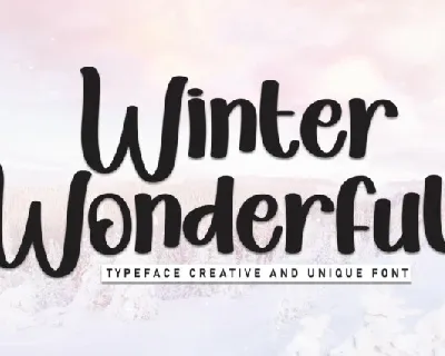 Winter Wonderful Script font