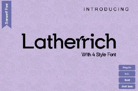 Latherrich font