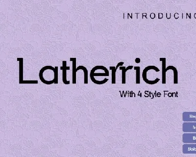 Latherrich font