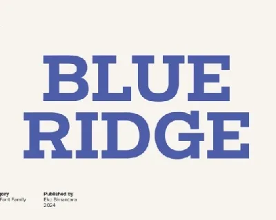 Blue Ridge font