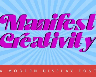Manifest Creativity Demo font