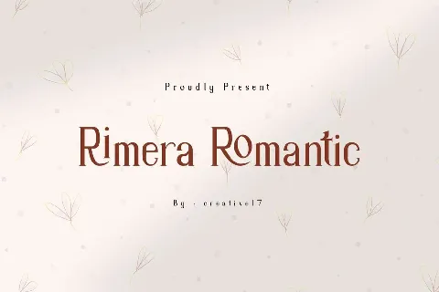 Rimera Romantic font