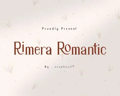 Rimera Romantic font