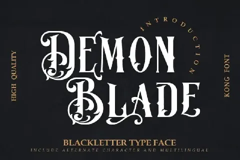 Demon Blade Blackletter font