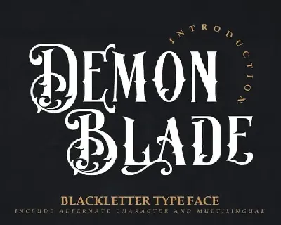 Demon Blade Blackletter font