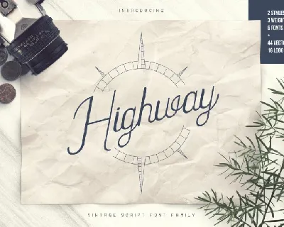 Highway – Vintage Family+Extras font