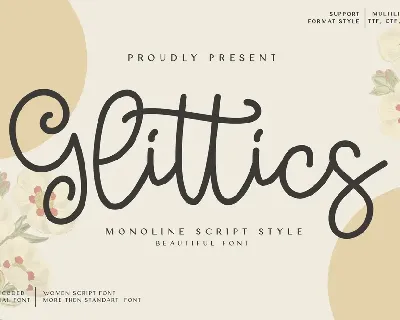 Glittics (Demo) font