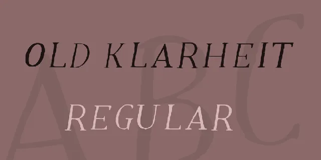 Old Klarheit font