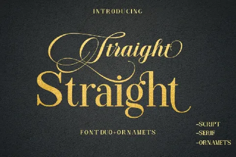 Straight Duo font