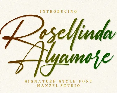 Rosellinda Alyamore Signature font