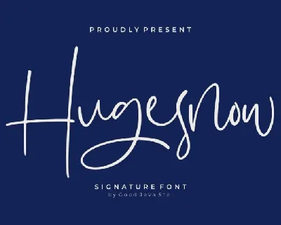 Hugesnow Signature font