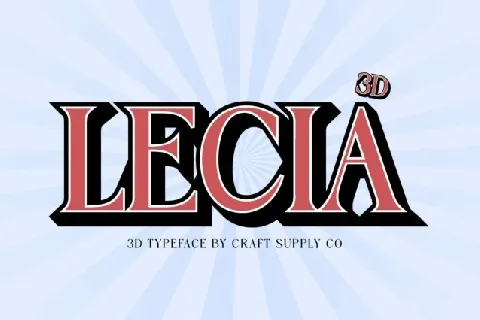 Lecia 3D font