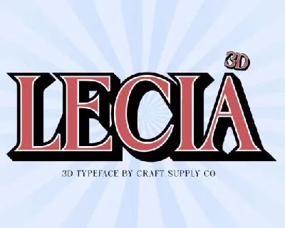 Lecia 3D font