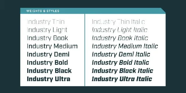 Industry Family font