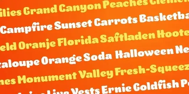 Orangina Display font