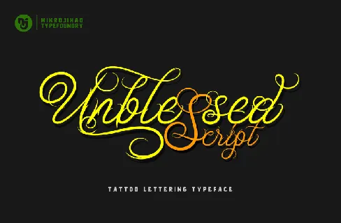 Unblessed Script font