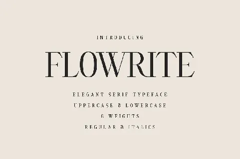 Flowrite font