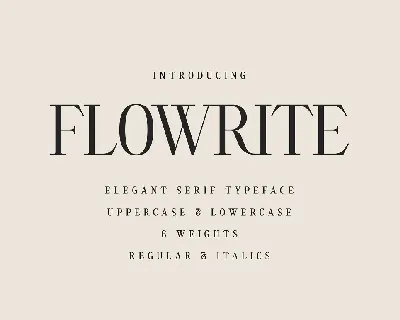 Flowrite font