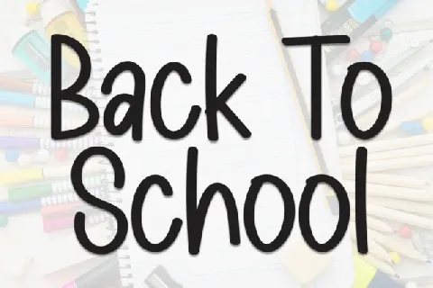 Back To School Display font