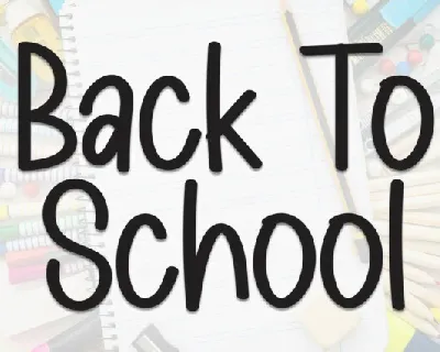 Back To School Display font