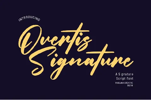 Overtis Signature font