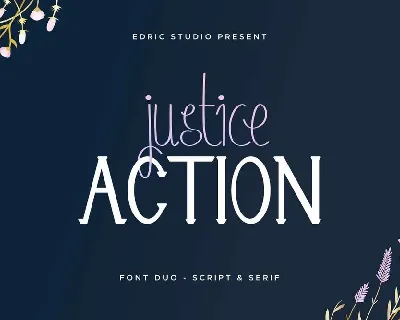 Justice Action Duo font