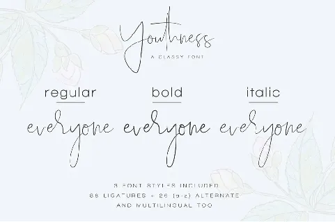 Youthness Script font