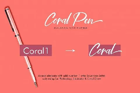 Coral Pen Script Free font