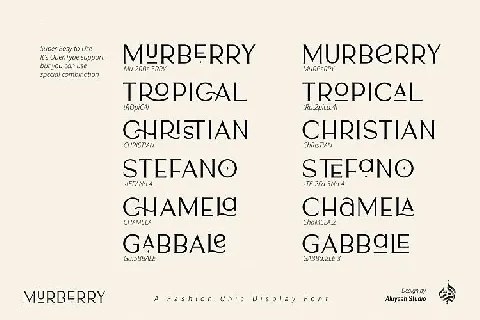 AL Murberry Display font