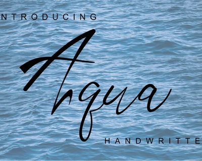 Aqua Script font