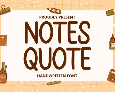 Notes Quote font