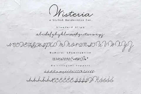 Wisteria font