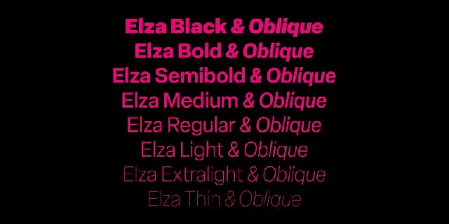 Elza Family font