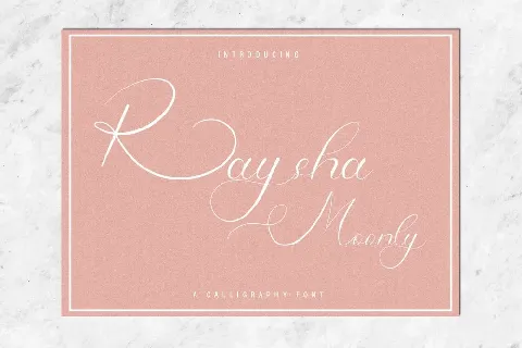 Raysha Moonly Calligraphy font