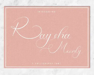 Raysha Moonly Calligraphy font