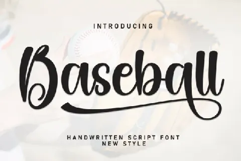 Baseball Calligraphy font