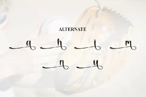 Baseball Calligraphy font