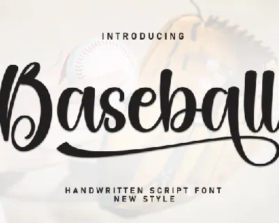 Baseball Calligraphy font