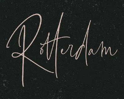 Rotterdam Signature font