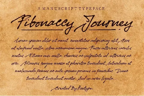 Fibonaccy Journey Script font