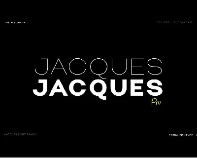 Jacques Pro font