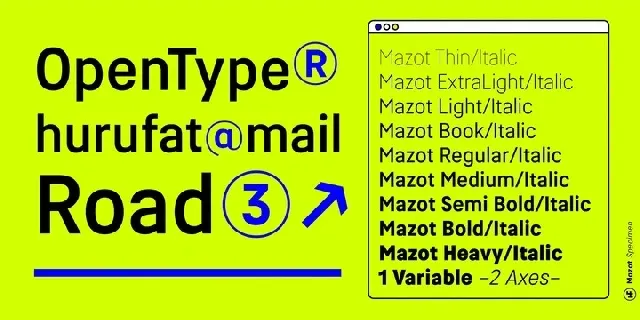 Mazot font